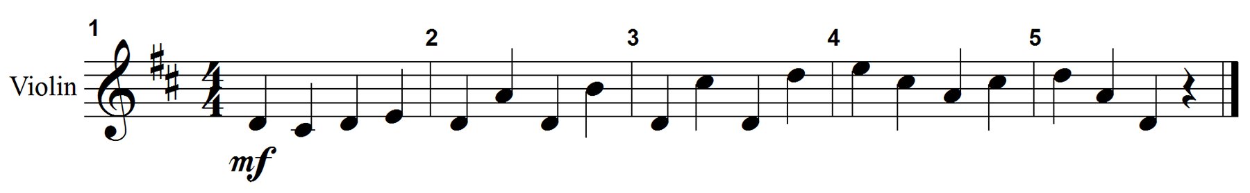 five-measure melody