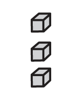  three ones blocks arranged in a single column