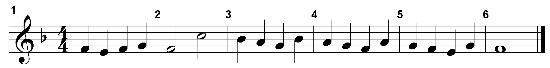 six-measure melody
