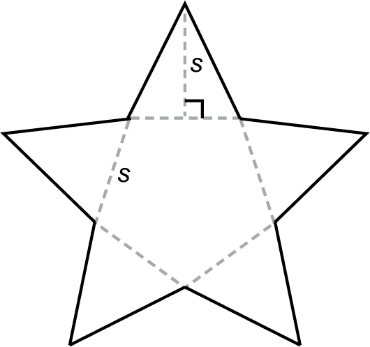 A star-shaped polygon is shown with 5 points